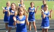 Young Cheerleaders in a Routine